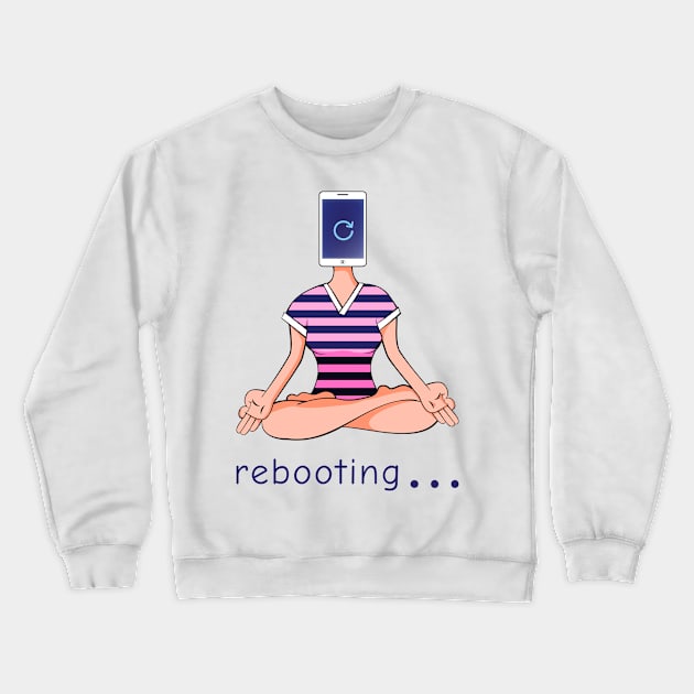 Rebooting Meditation Crewneck Sweatshirt by ARTIZIT